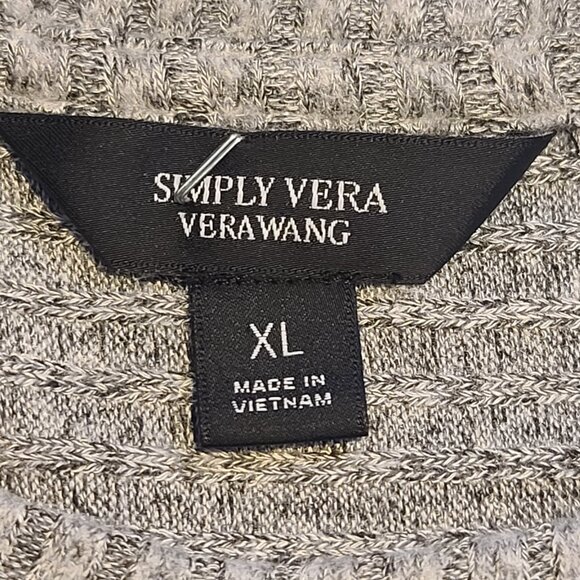 Simply Vera, Vera Wang Light Gray Heather Pullover Top Women's XL - Picture 9 of 12